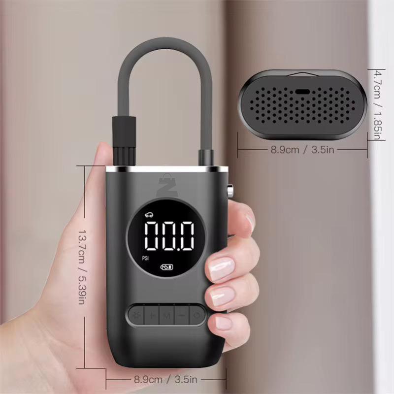 קומפרסור נייד לרכב | קומפרס אוויר נייד | משאבה חשמלית | כולל תאורת לד